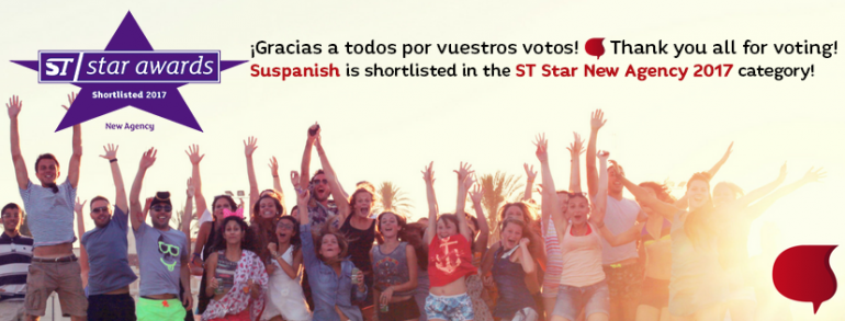 StudyTravel Star Awards 2017 shortlisted Suspanish